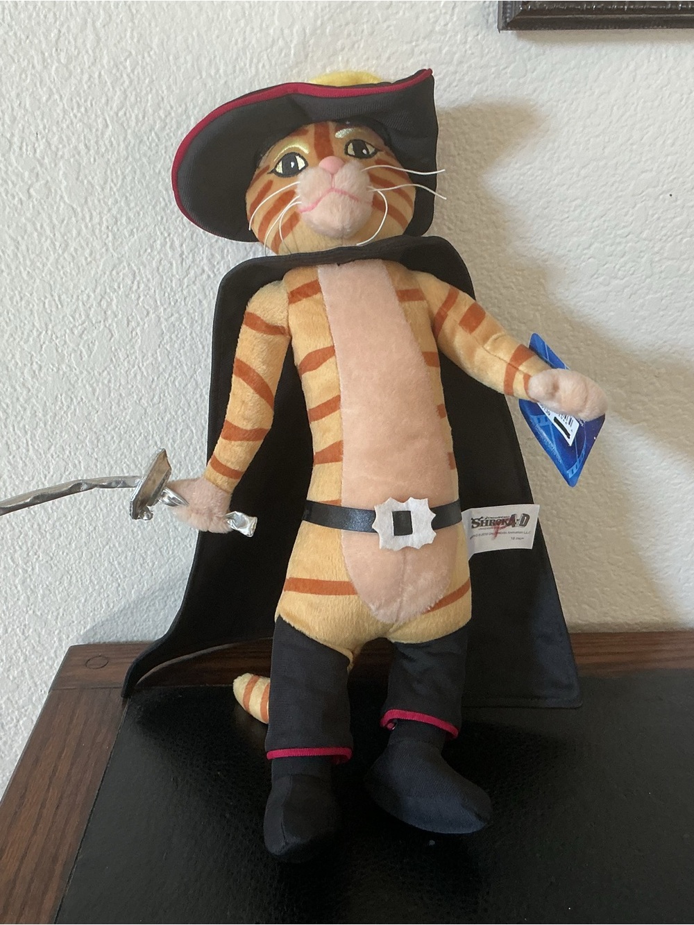 Dreamworks Shrek 4-D Puss in Boots Cat Plush Stuffed Animal